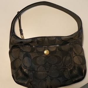 Vintage Coach Motif Hobo Bag